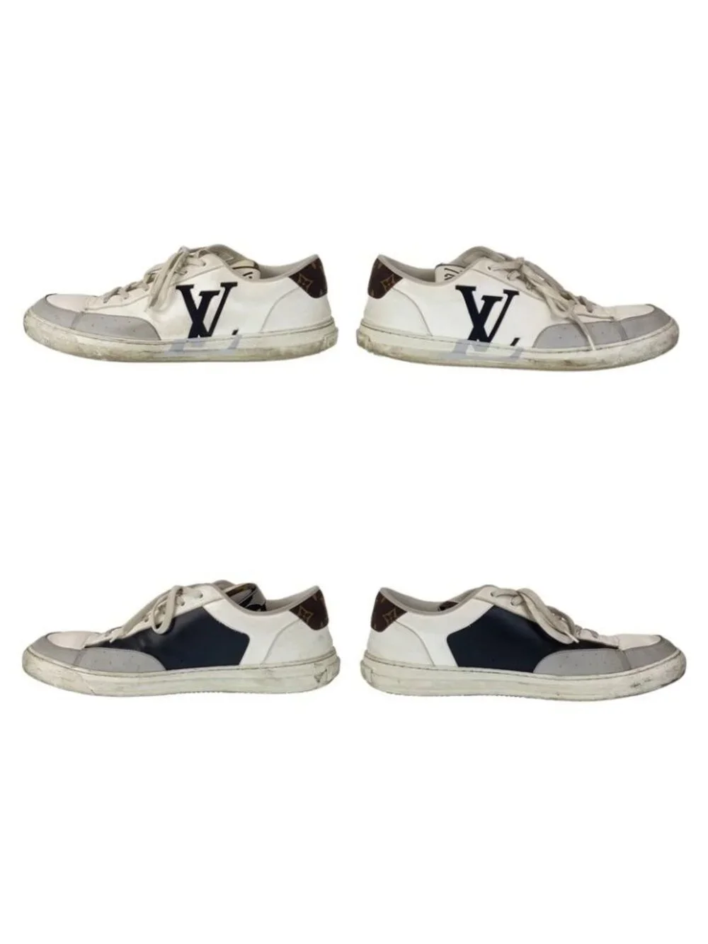 Louis Vuitton Charlie Line White Multicolor Leather Sneakers Low Cut - Picture 7 of 9